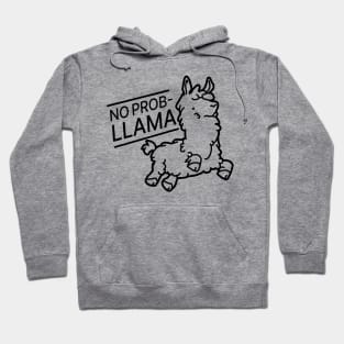 No Problem Llama on Light Colors Hoodie